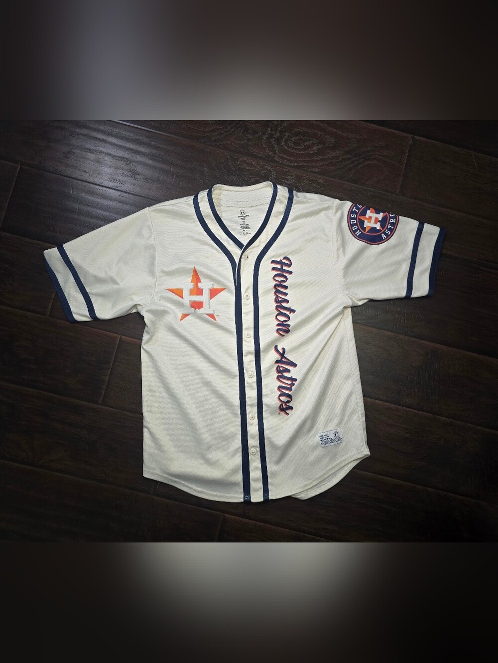 Houston Astros Genuine MLB Button Up Mens Jersey Medium